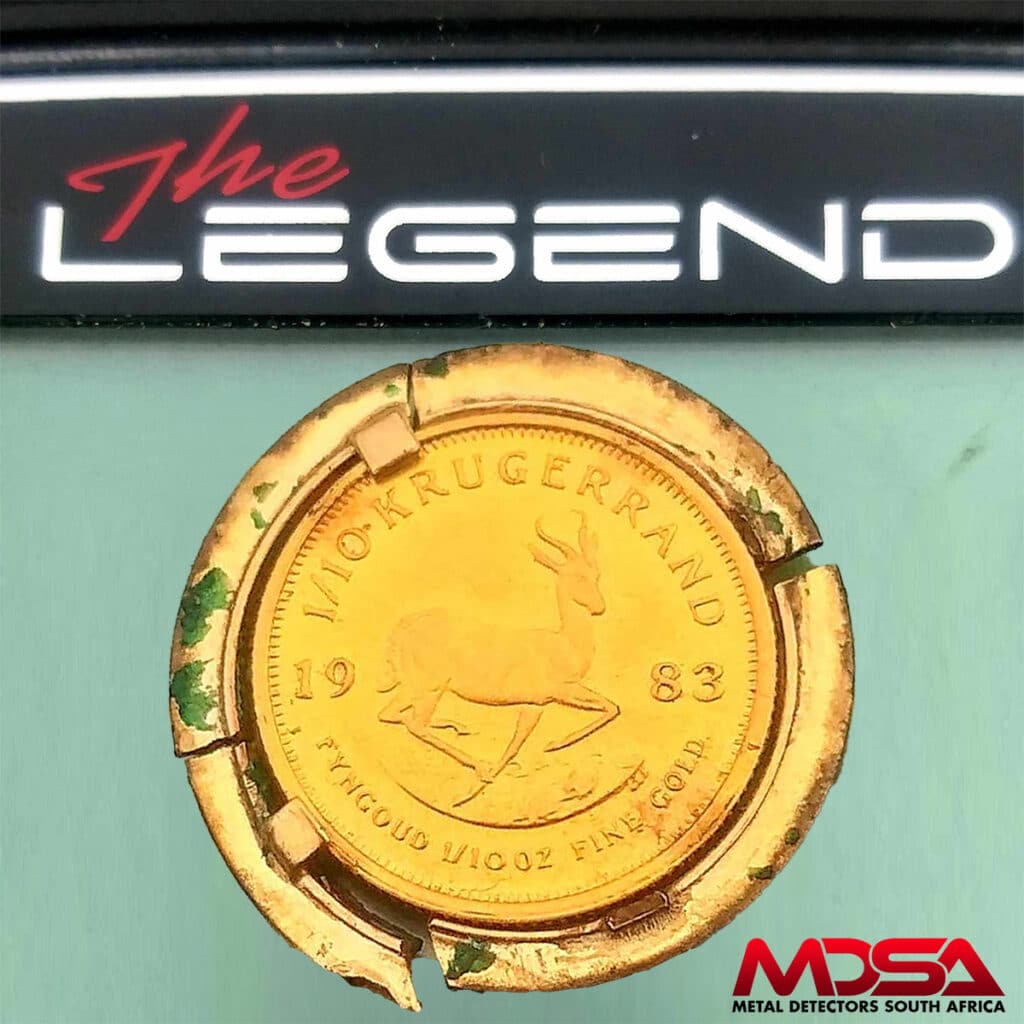 Krugerrand Gold Coin found with the Nokta Legend Metal Detector